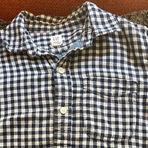 Kids Gap Navy + White Casual Button Down Shirt